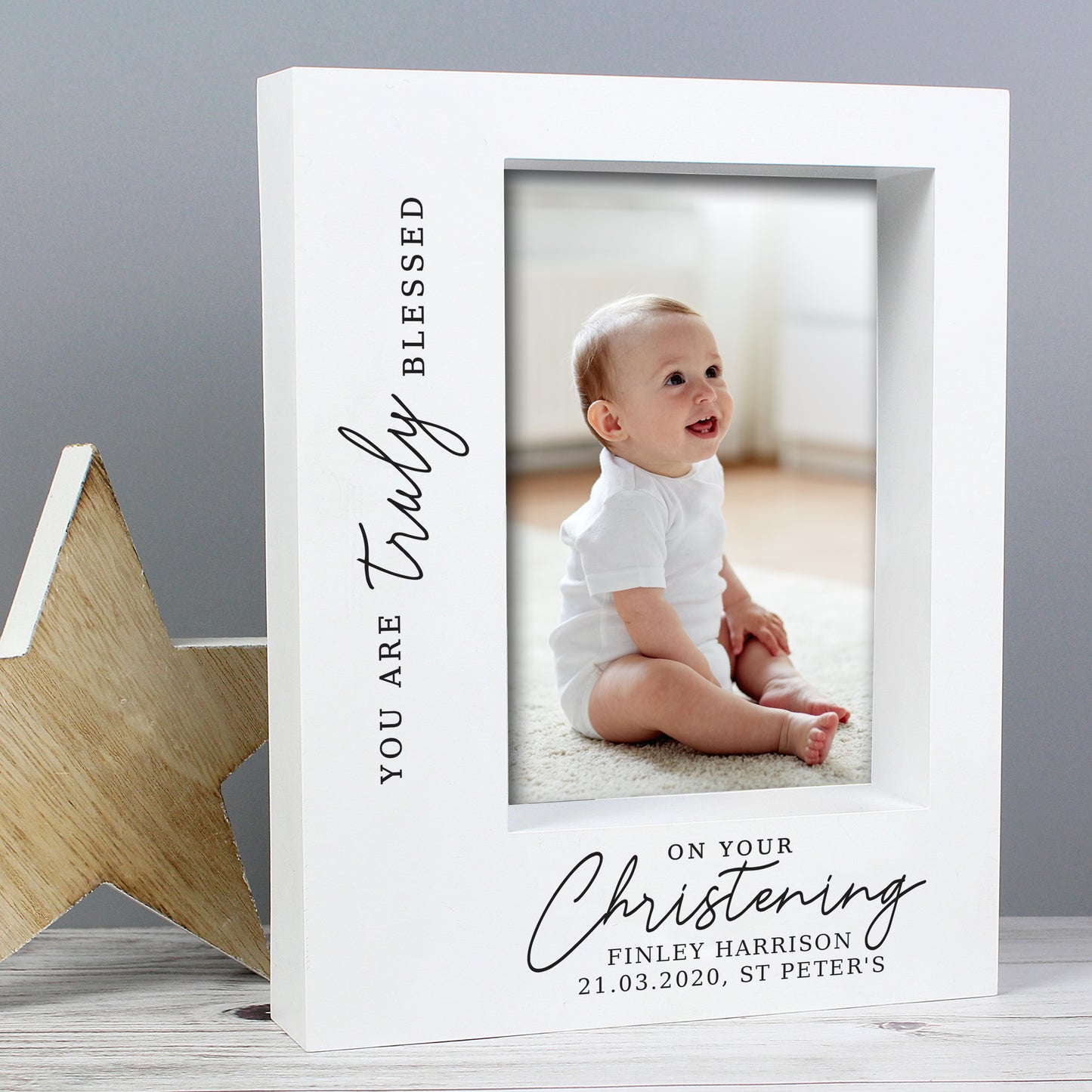 Personalised Christening 5x7 Box Photo Album