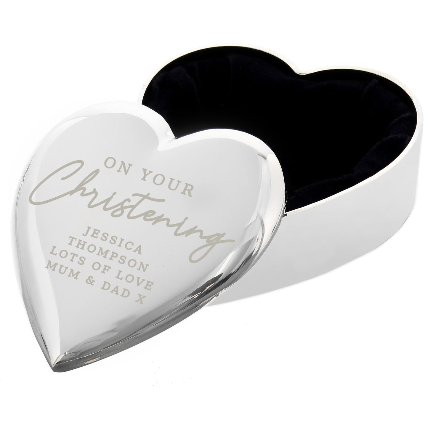 Trinket Box - Christening Heart Personalised