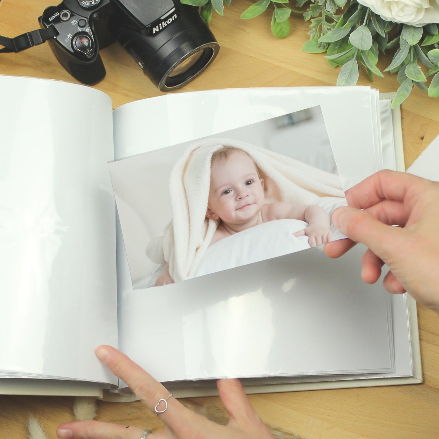 Personalised Christening Square Photo Album