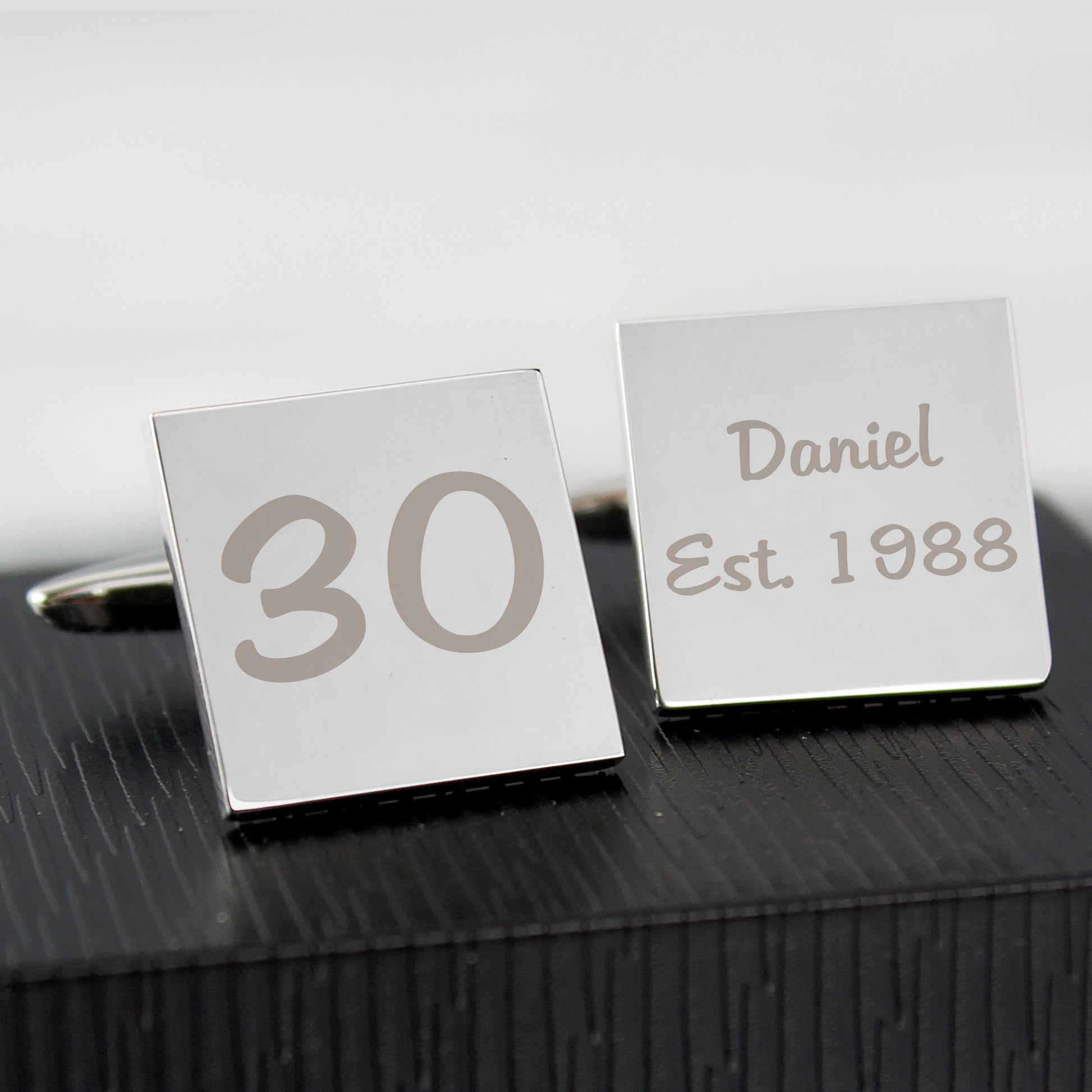 Personalised 30th Cufflinks