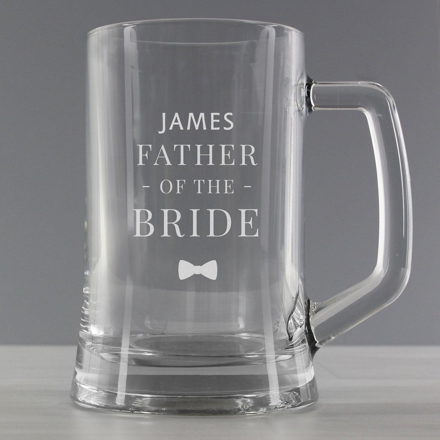 Personalised Father of the Bride Pint Stern Tankard