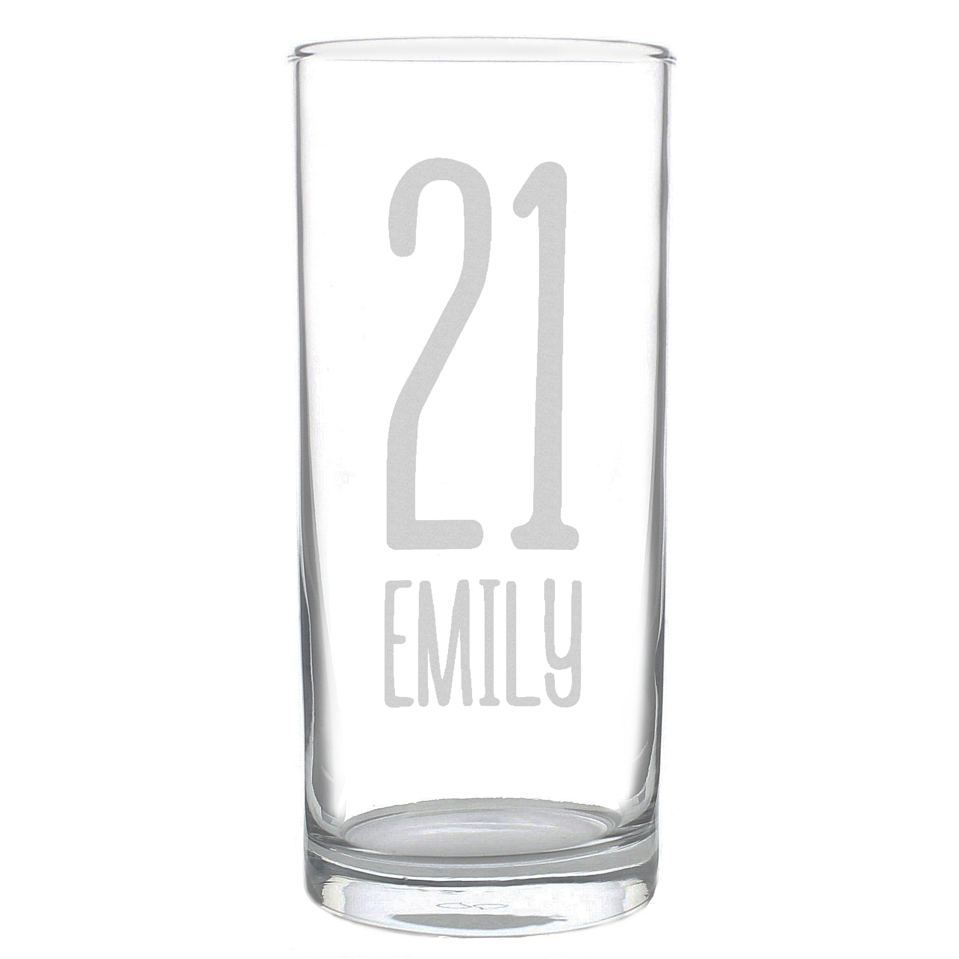 Personalised Big Age Hi Ball Glass