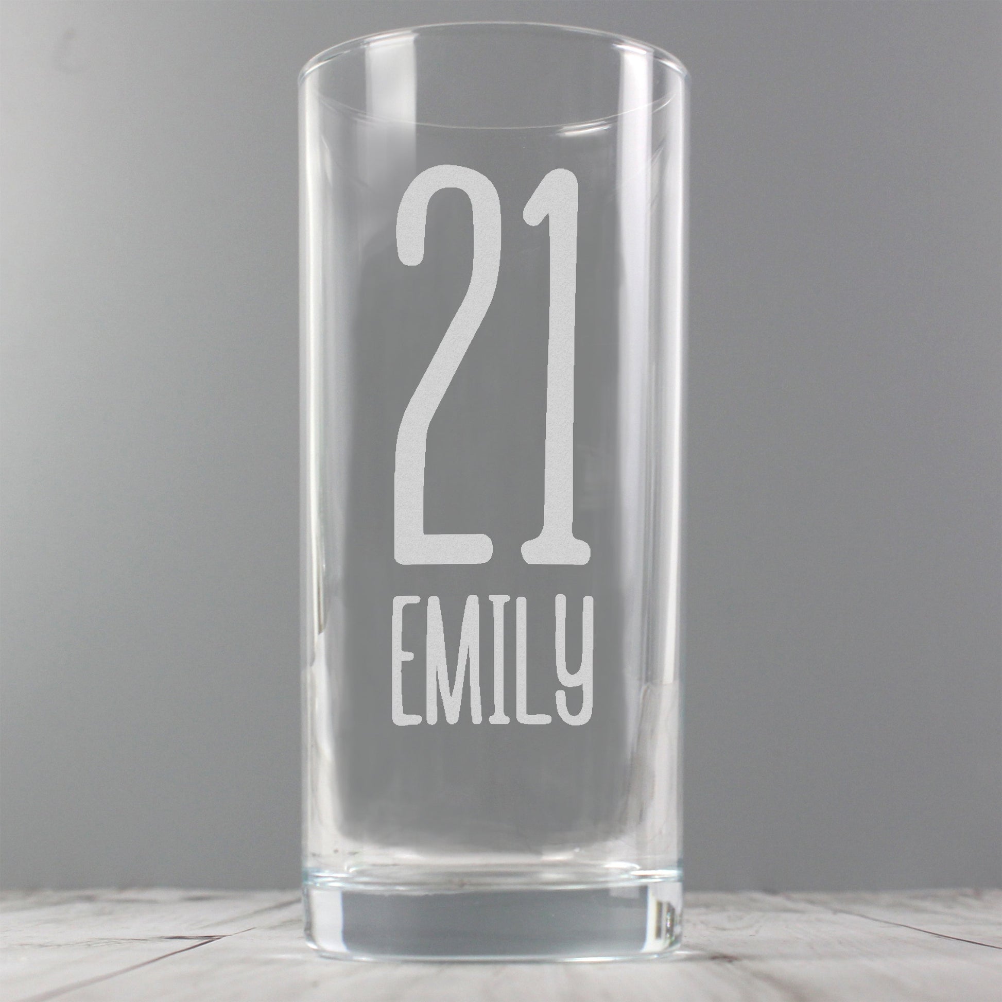 Personalised 21st Big Age Hi Ball Glass