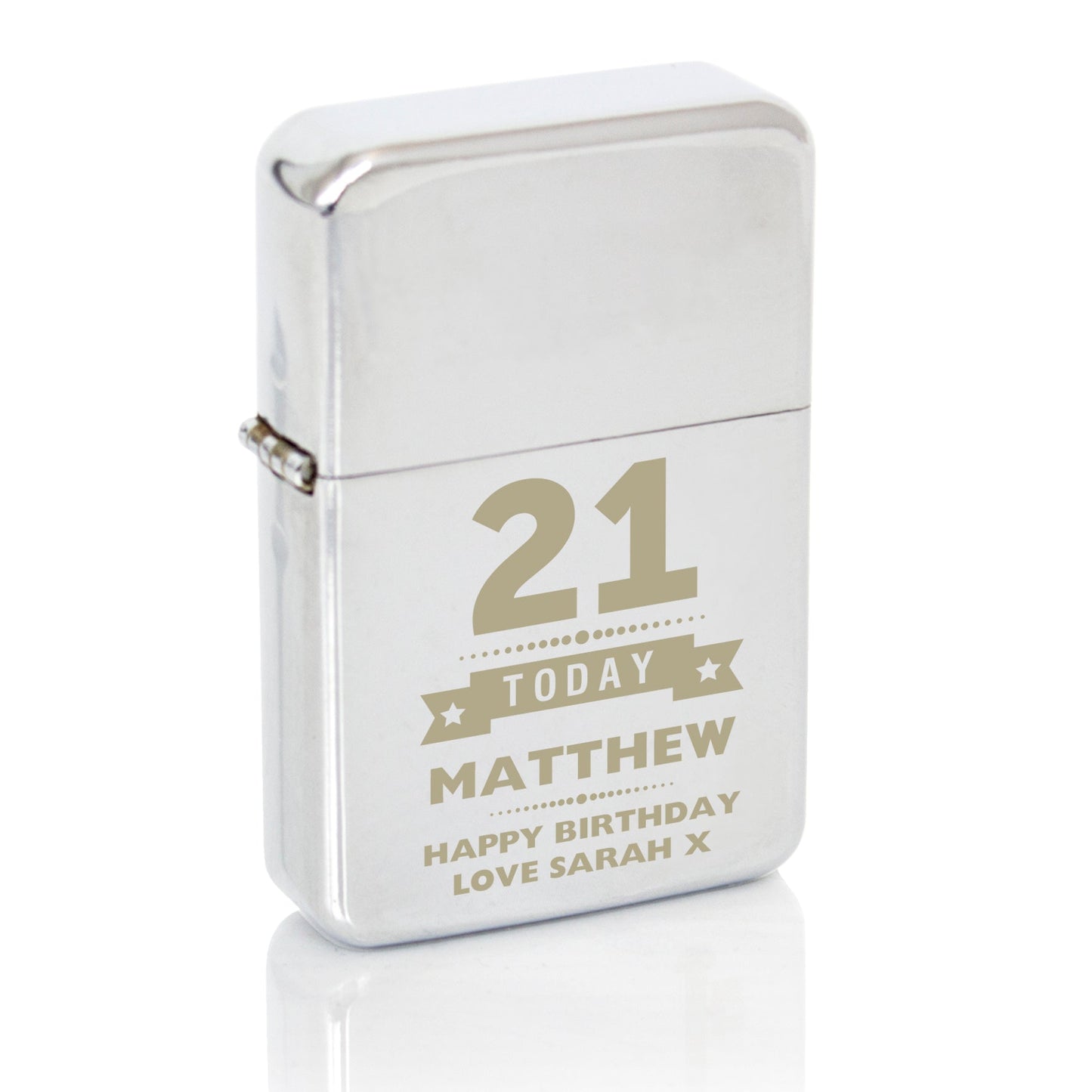 Personalised 21st Birthday Star Lighter