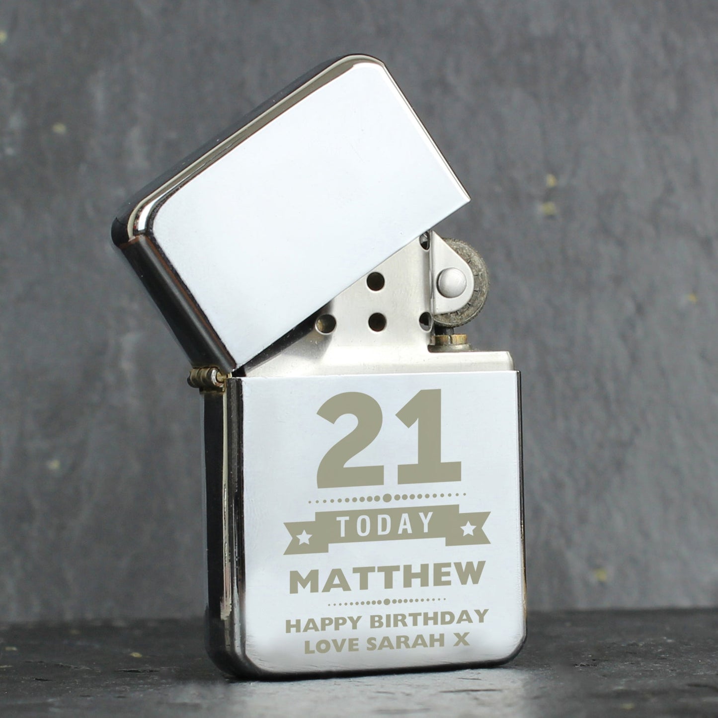 Personalised 21st Birthday Star Lighter