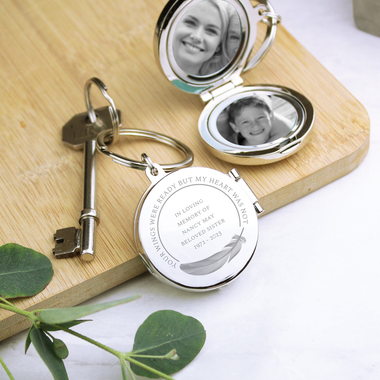 Personalised In Loving Memory Photo Keyring