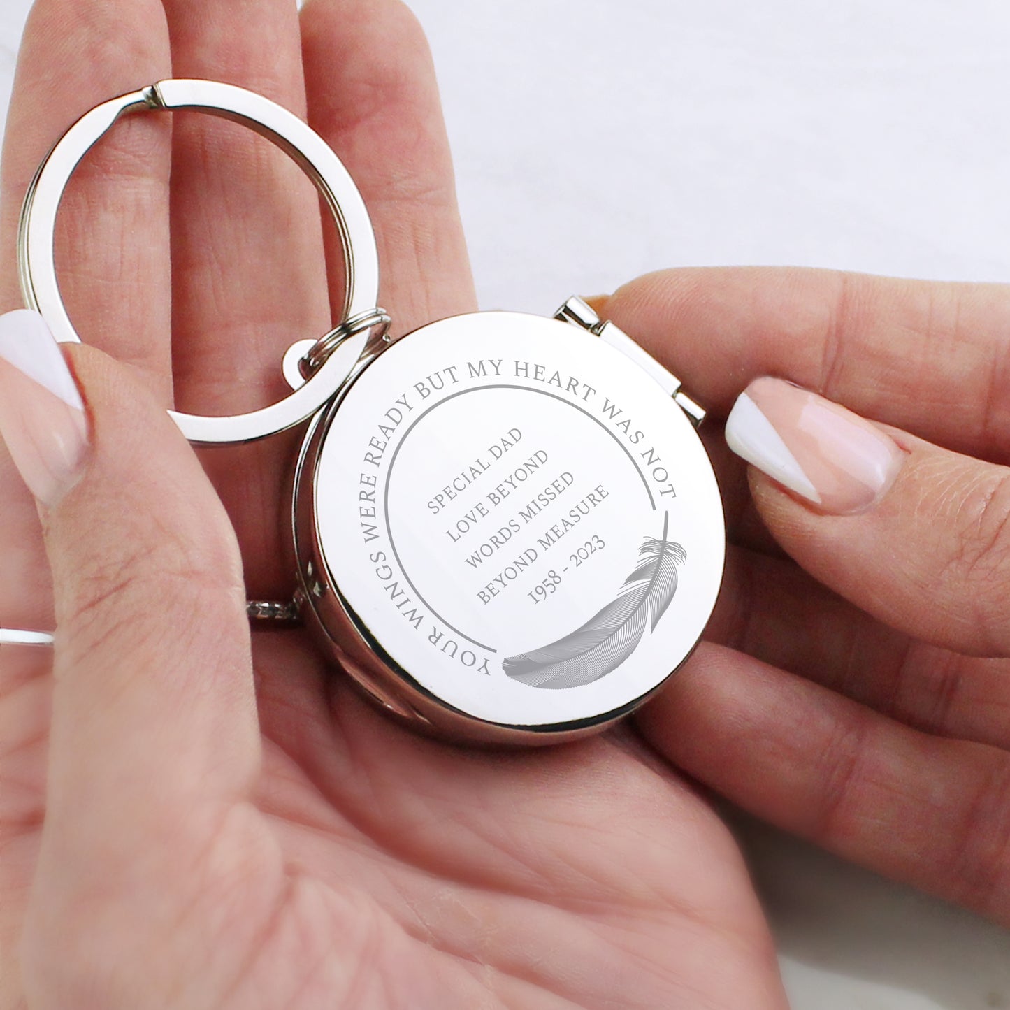 Personalised In Loving Memory Photo Keyring