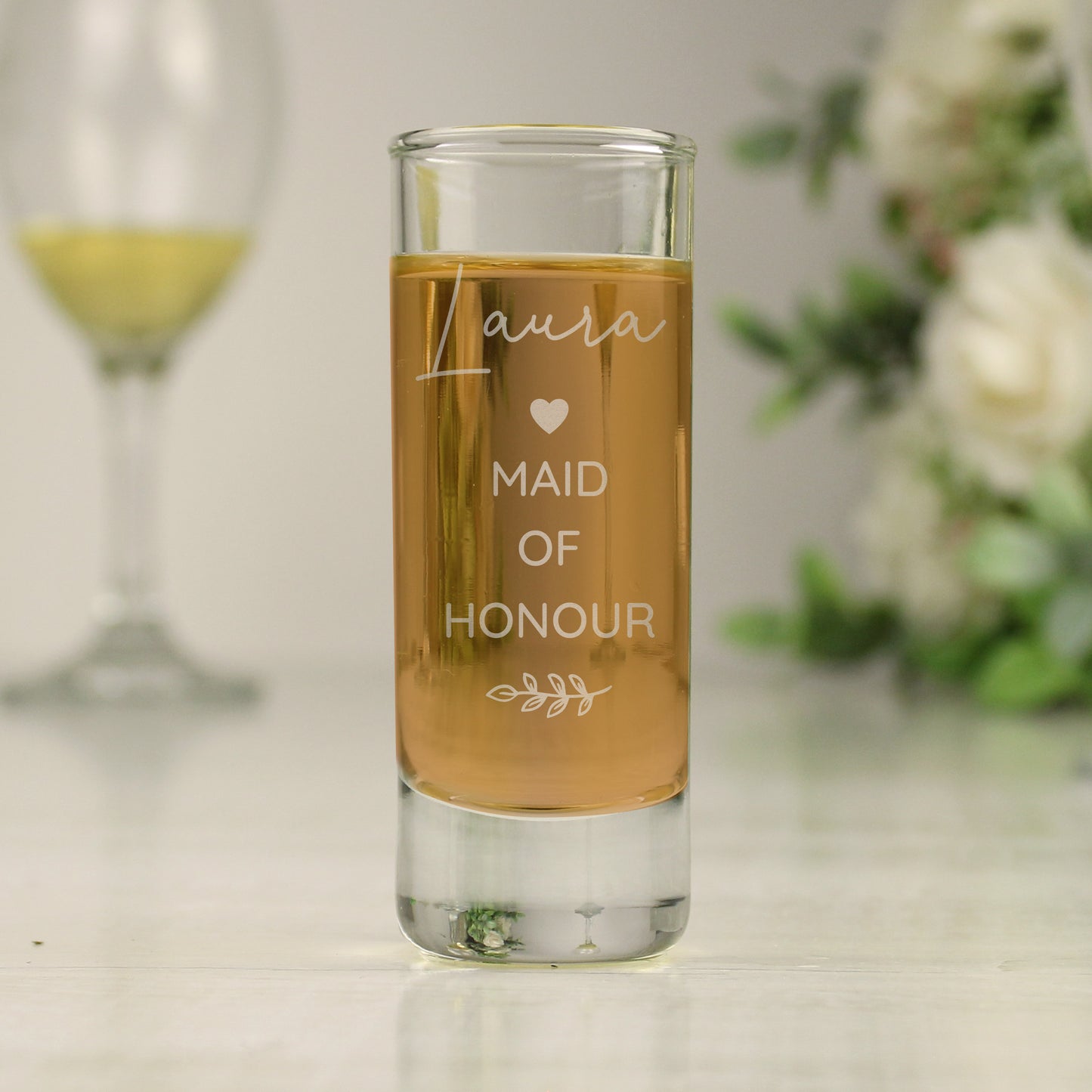 Personalised Free Text Botanical Shot Glass