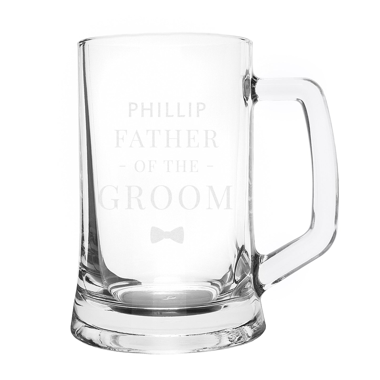 Personalised Father of the Groom Pint Stern Tankard