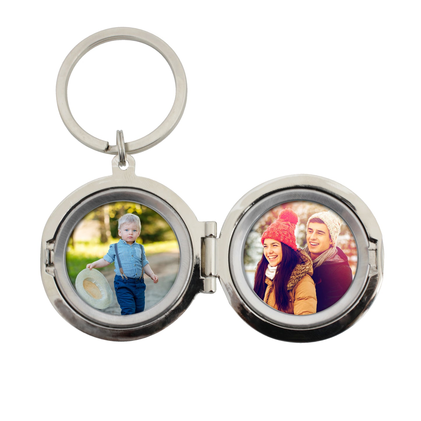 Personalised Couples Initials Photo Keyring