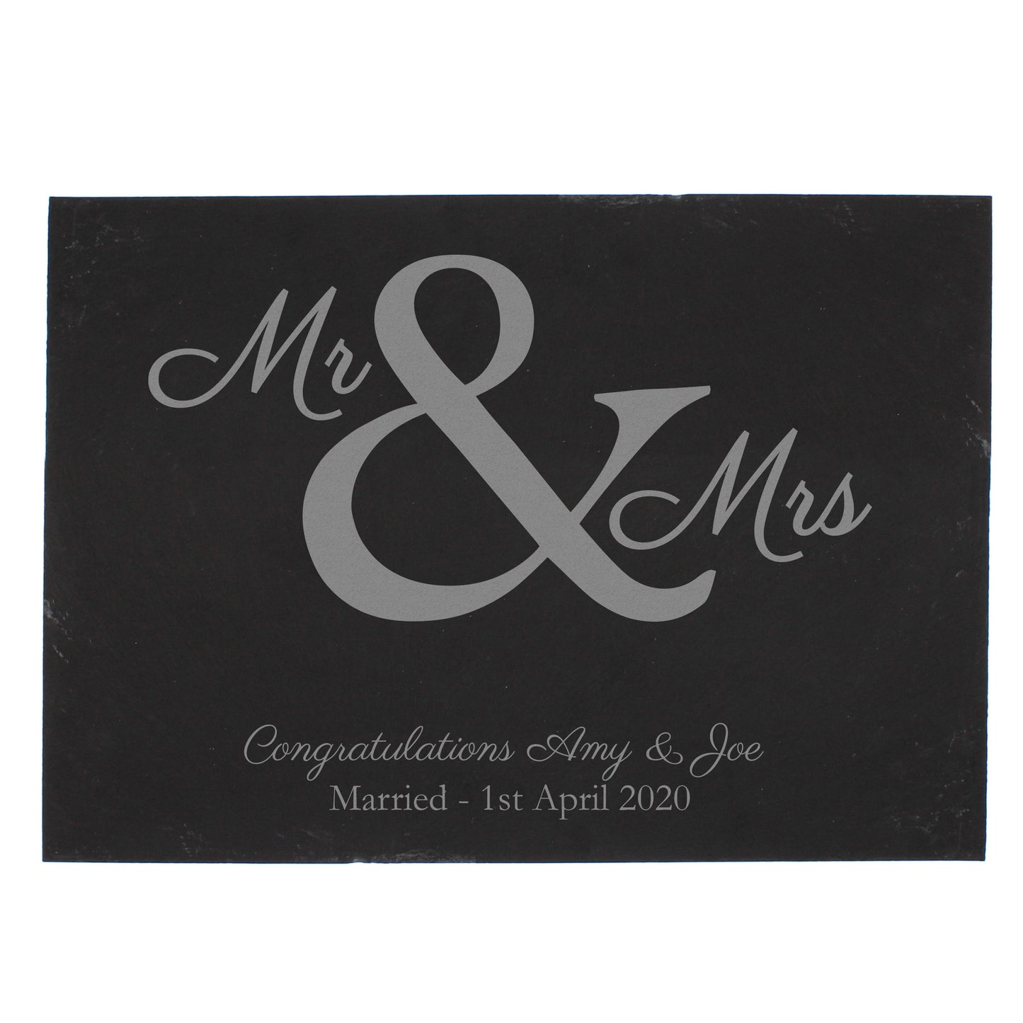 Personalised Mr & Mrs Slate Placemat