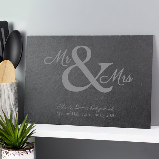 Personalised - Mr & Mrs Slate Placemat