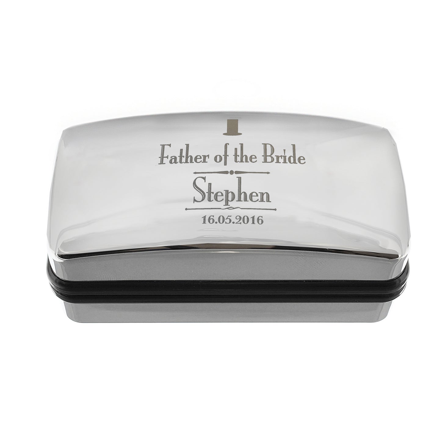 Personalised - Decorative Wedding Father of the Bride Cufflink Box