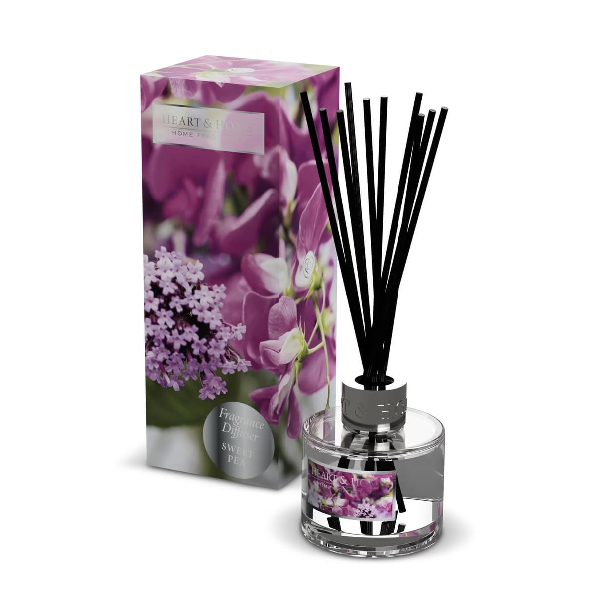 Image Showing Sweet Pea Diffuser Alongside Its Presentation Box