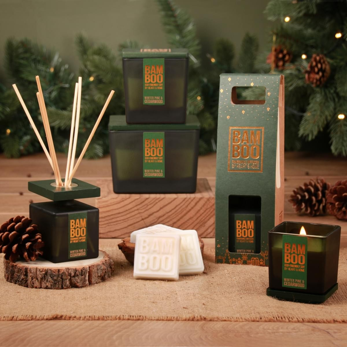 Heart & Home Reed Diffuser 70ml - Winter Pine & Cedarwood