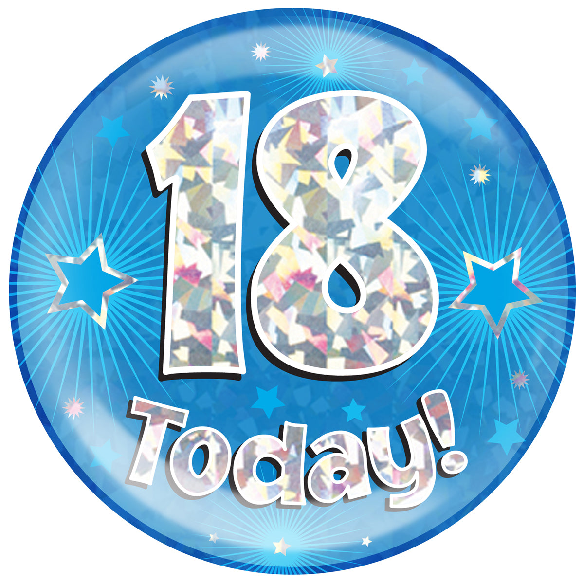 Birthday Mega Badge - 18 Today Blue