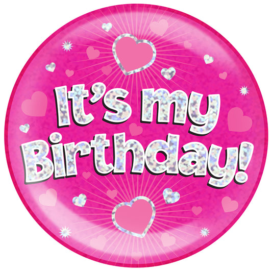 Mega Badge - It's My Birthday Pink