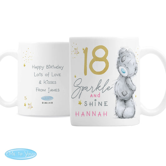 Personalised Me To You Sparkle & Shine 18th Birthday Mug