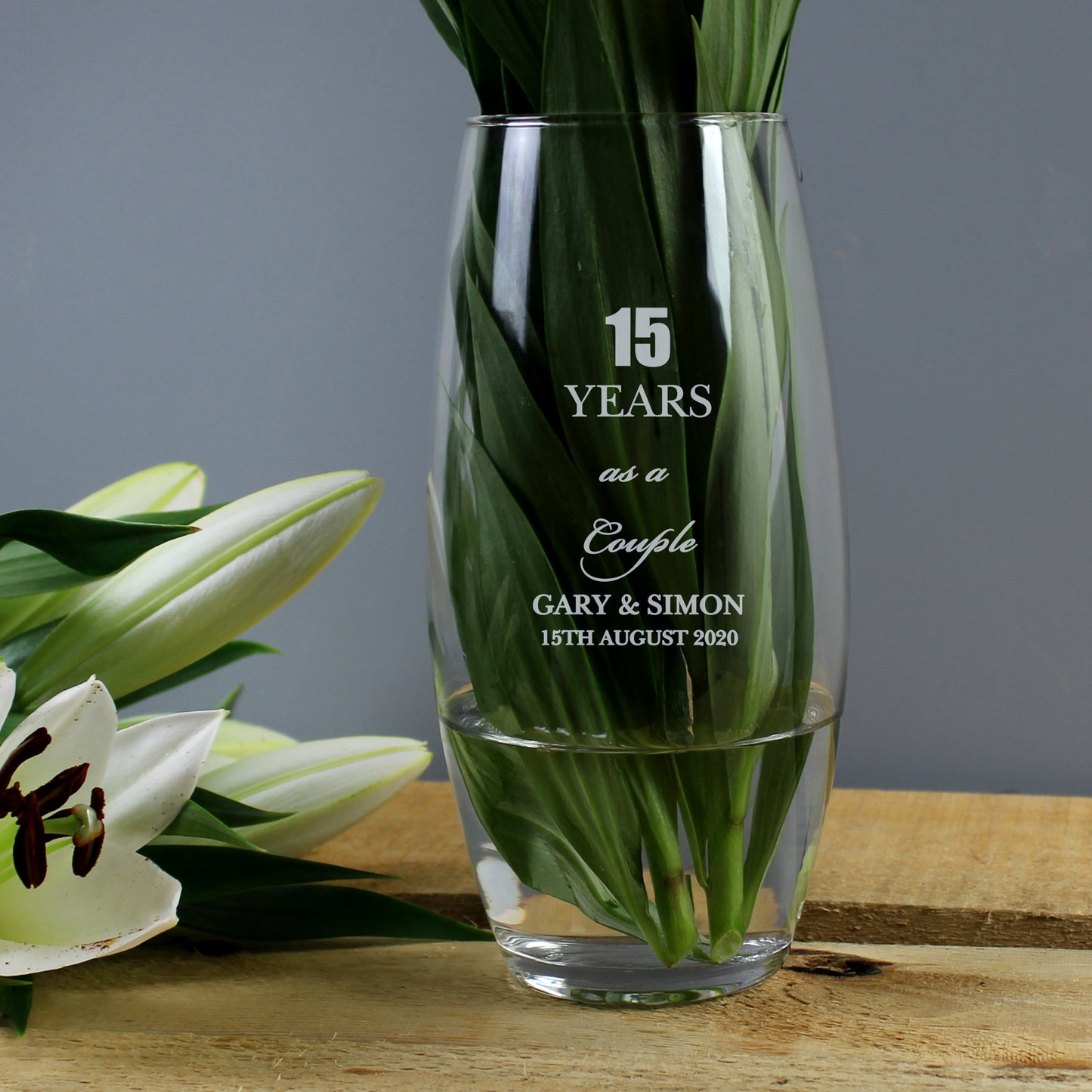 Anniversary Gift - Personalised Bullet Vase