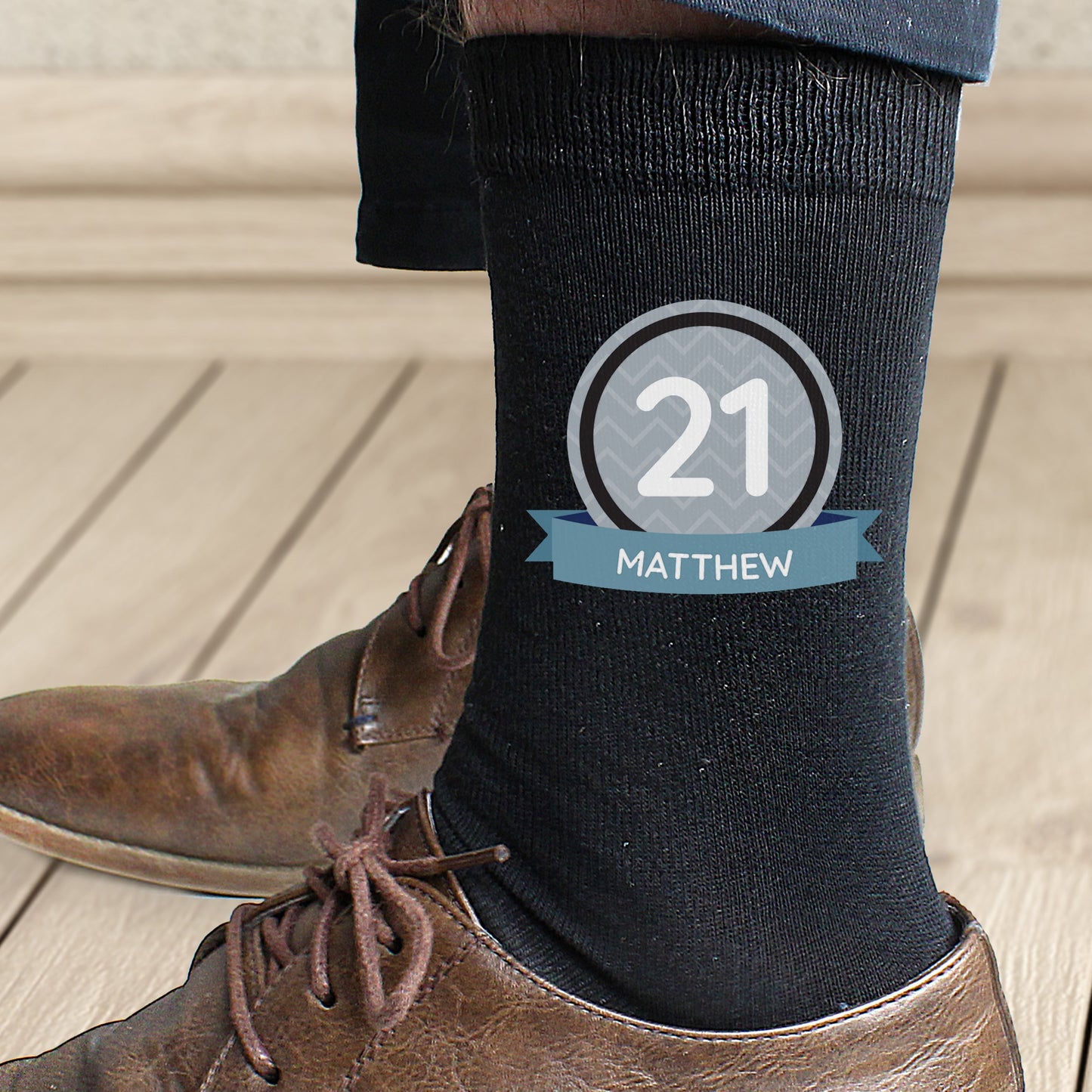 Personalised Men's 21st Birthday Socks