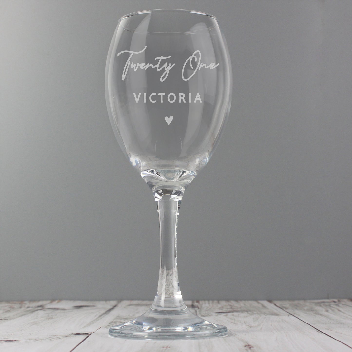 Personalised 21st Wine Glass