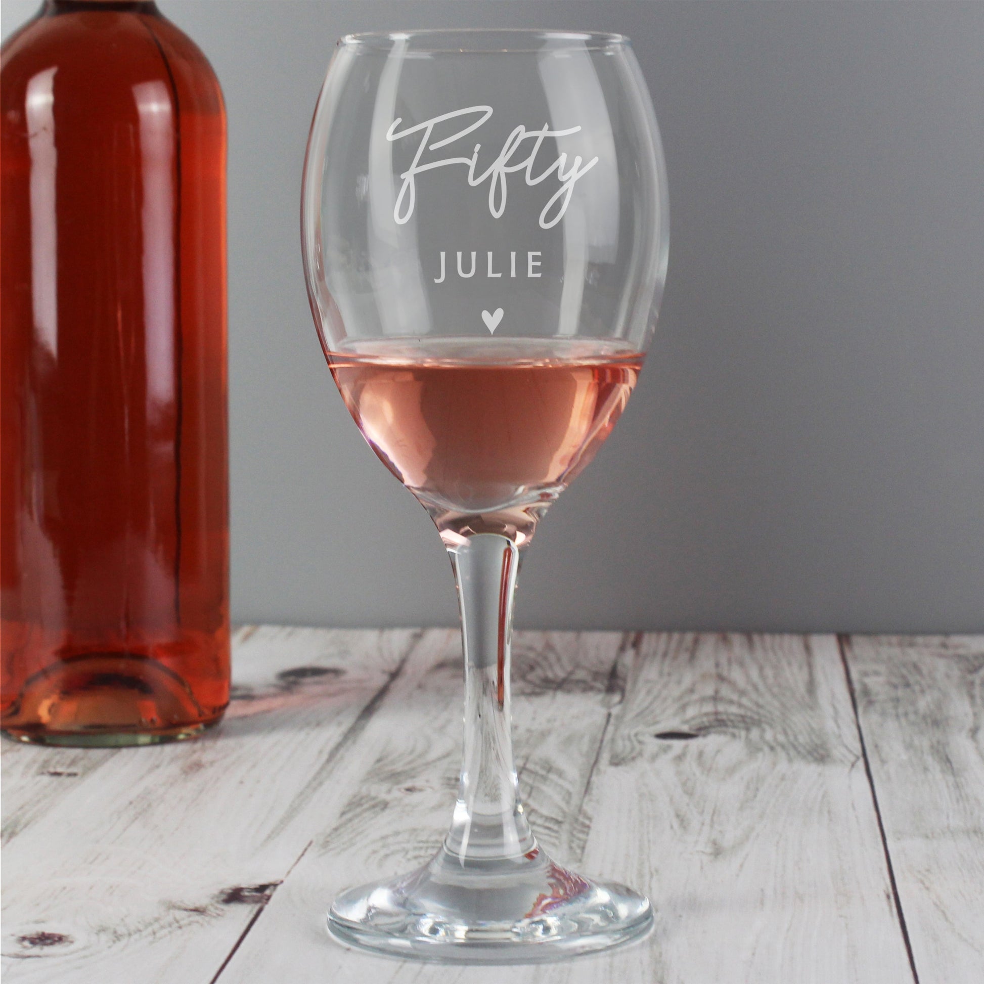 Personalised 50th Wine Glass