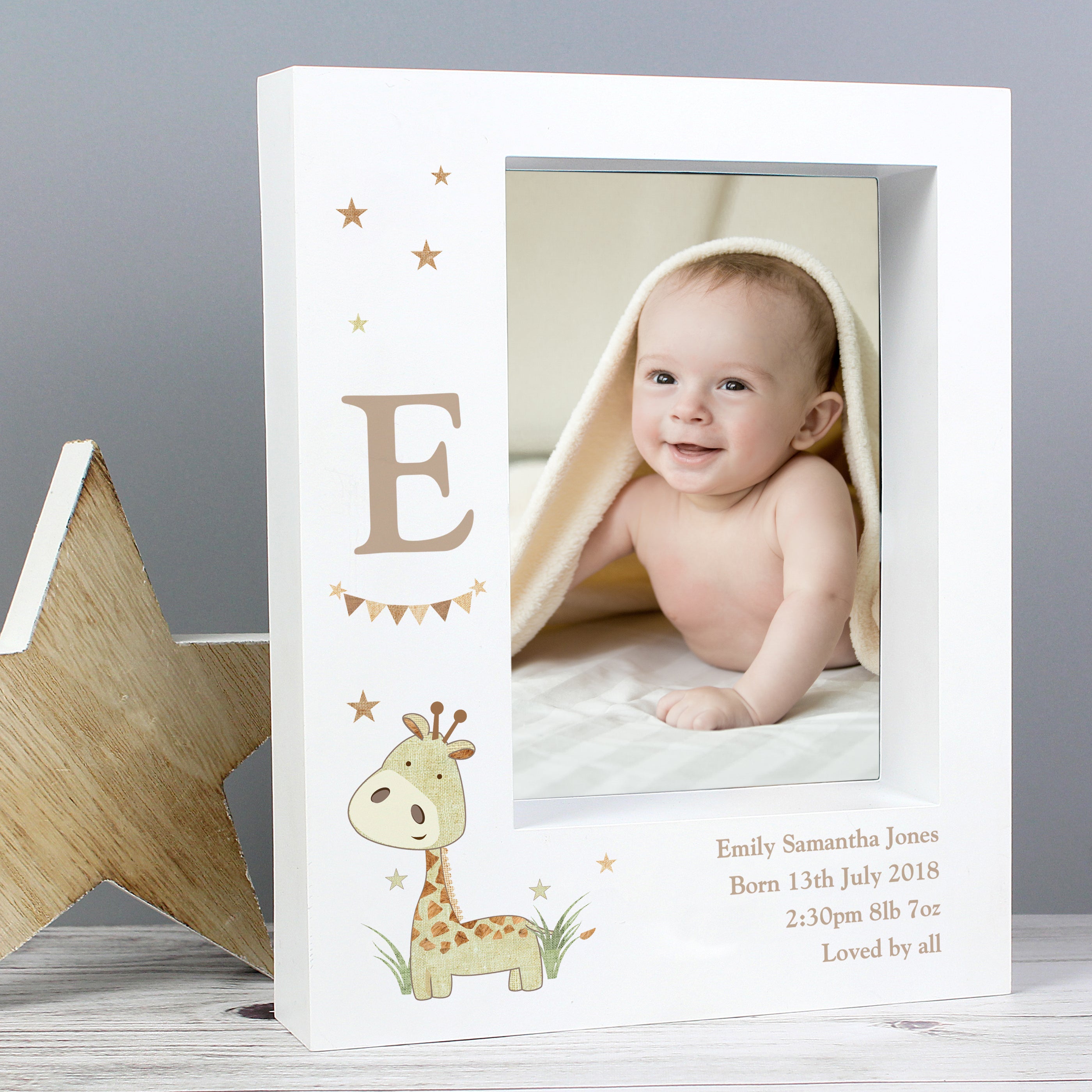 Personalised Giraffe 5x7 Box Photo Frame – The Celebration Store