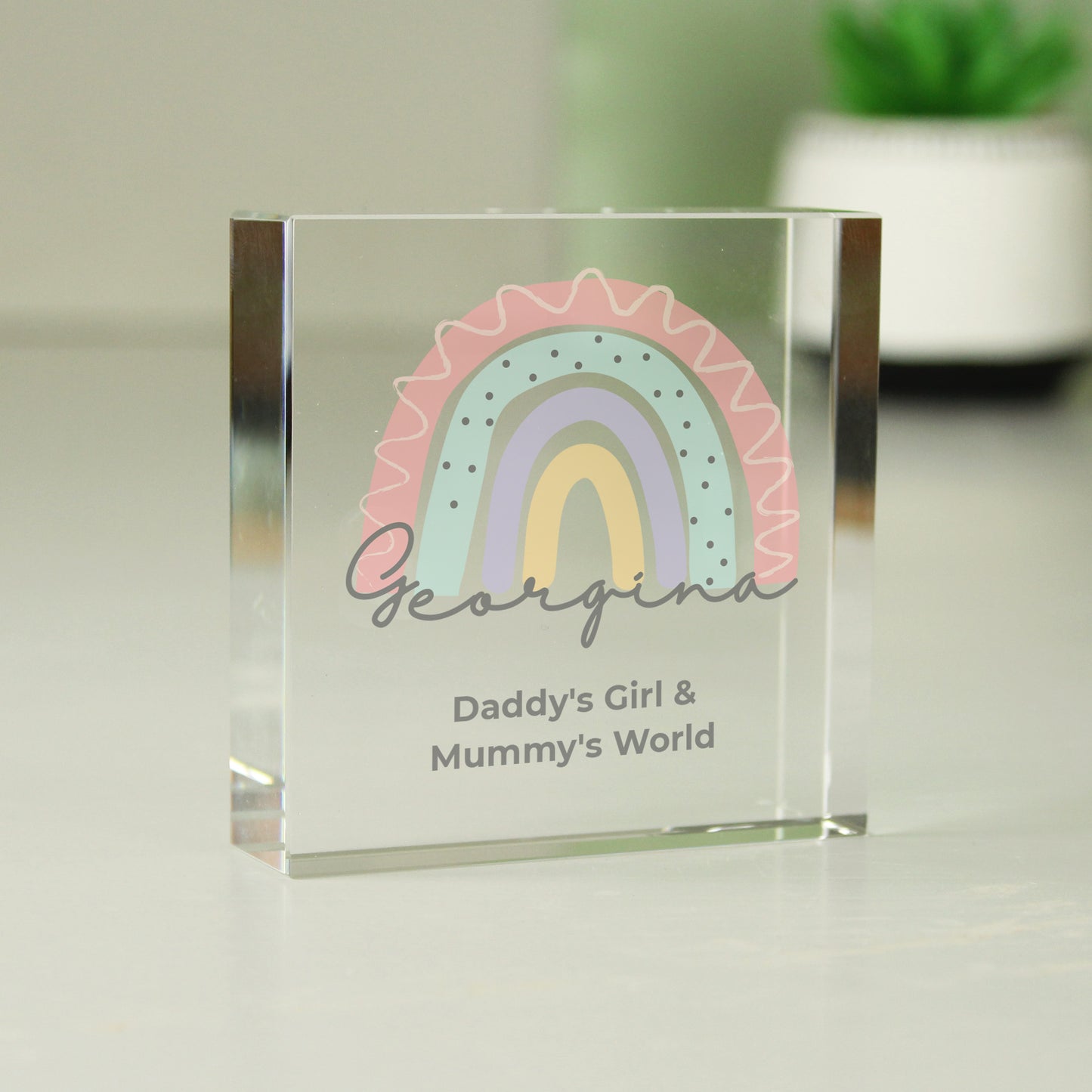 Personalised Rainbow Crystal Token