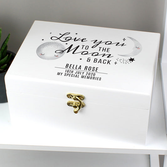 Personalised To The Moon And Back Keepsake Box