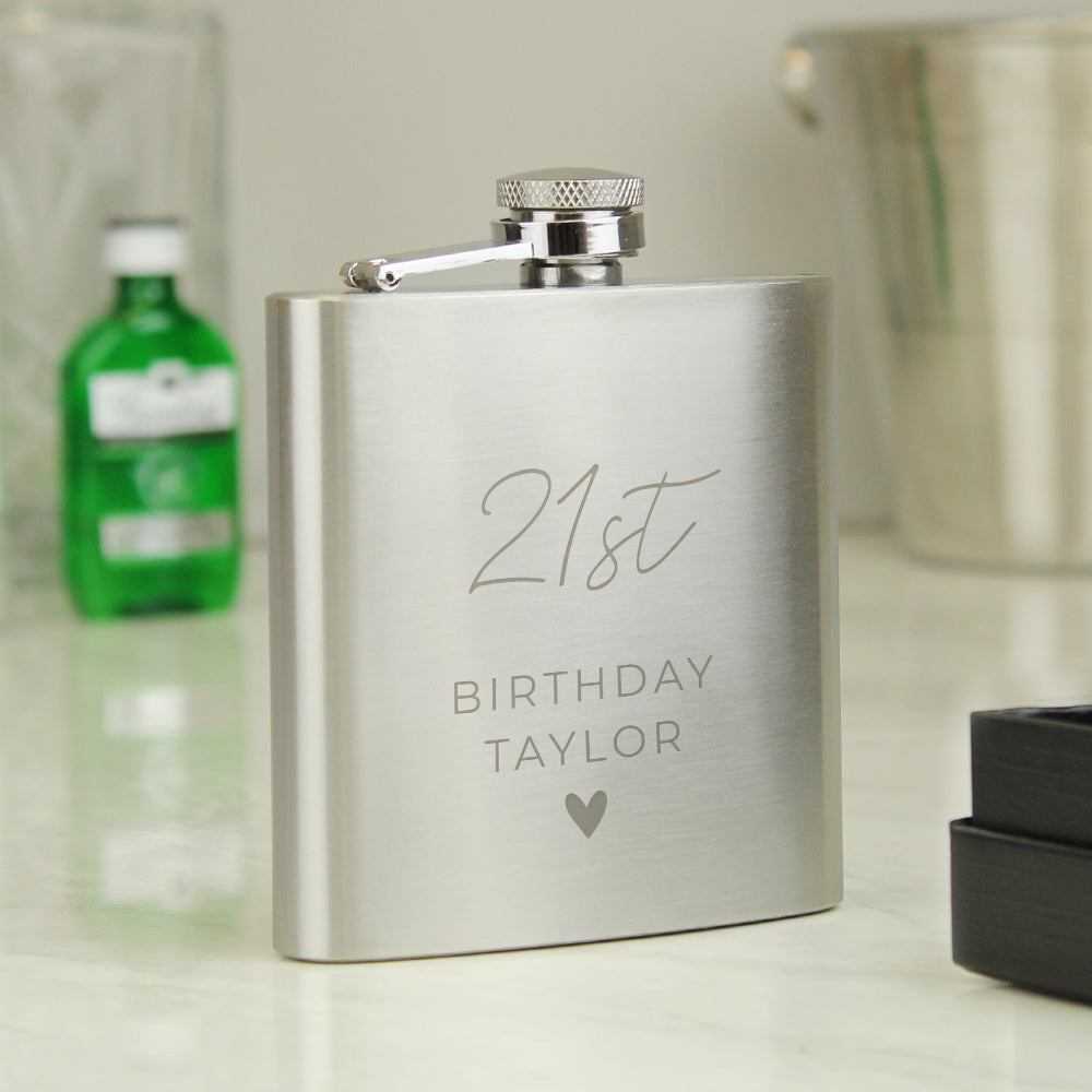 Personalised Free Text Wedding Party Hip Flask