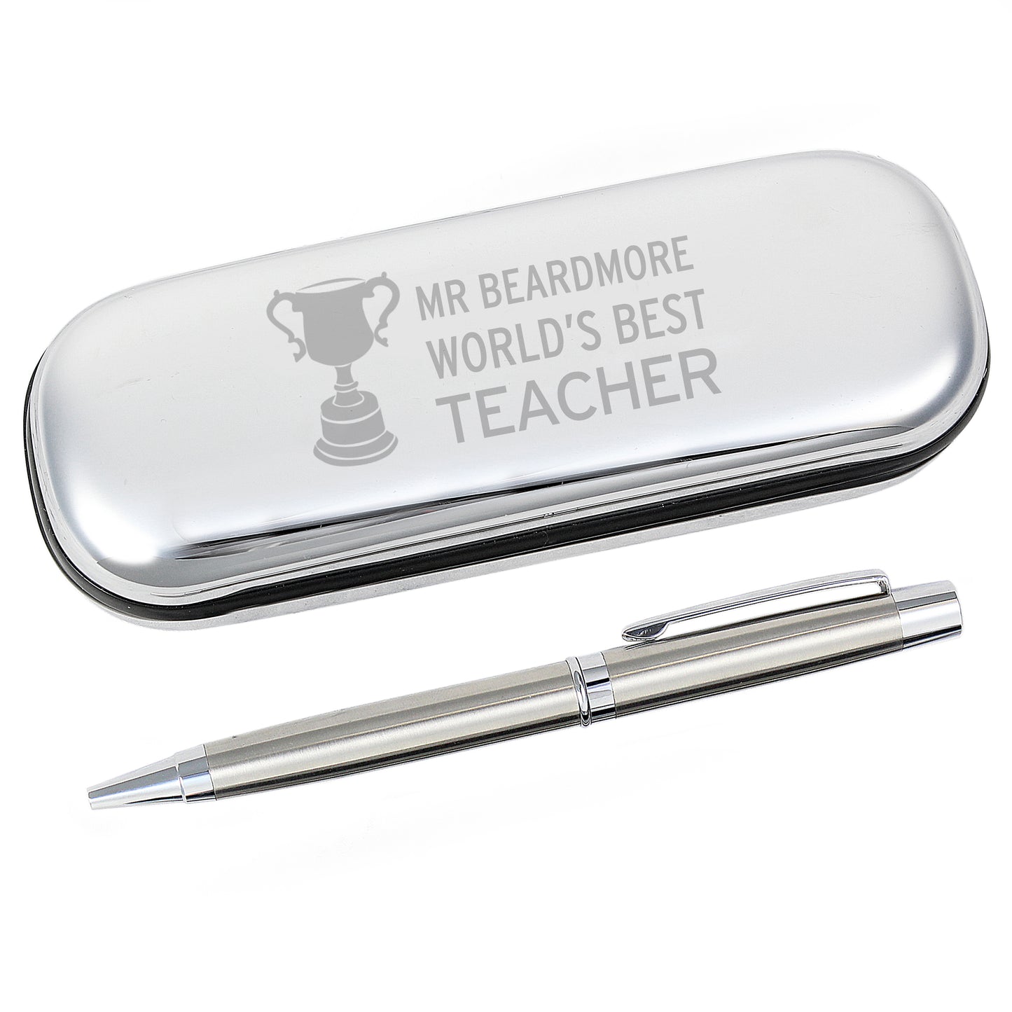 Personalised Teacher Trophy Pen & Box Set