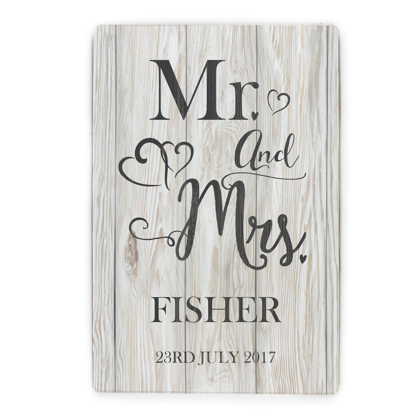 Personalised Mr & Mrs Metal Sign