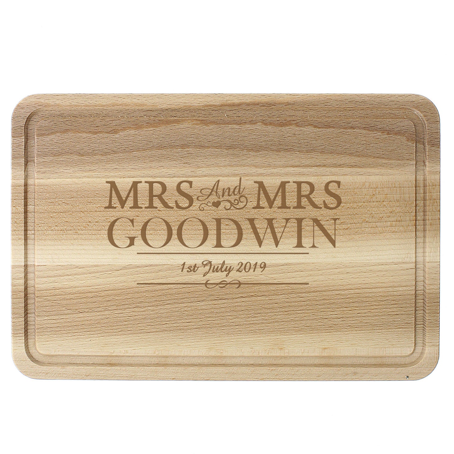 Personalised Mr & Mrs Chopping Board Large