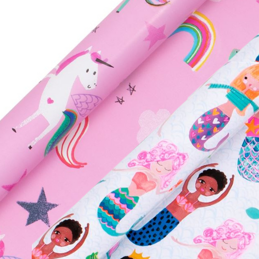 Mermaids & Unicorns Rollwrap Collection Shown In Full