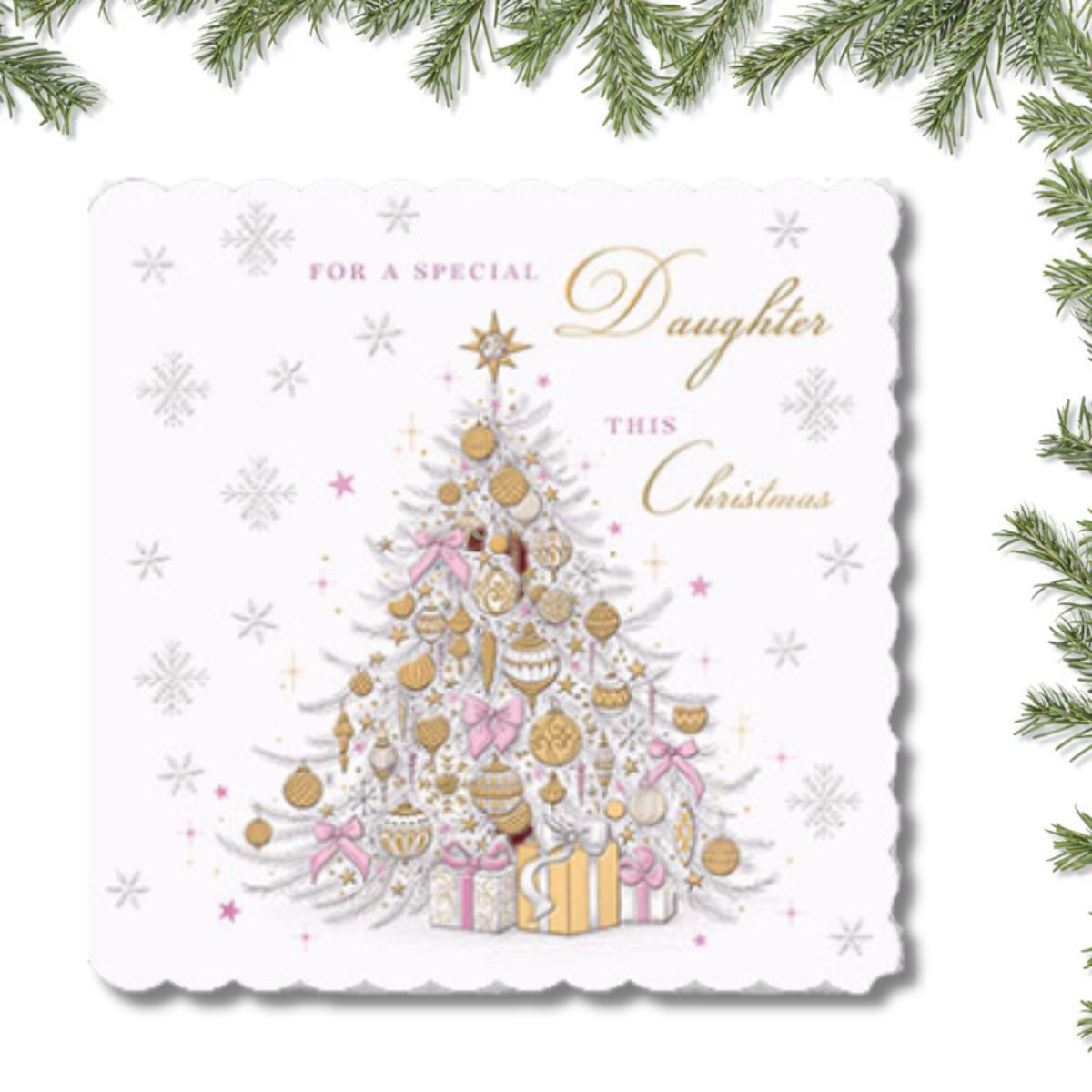 Daughter Christmas Card - Decorated Tree
