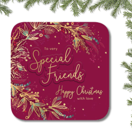 Special Friends Christmas Card - Holly & Berries