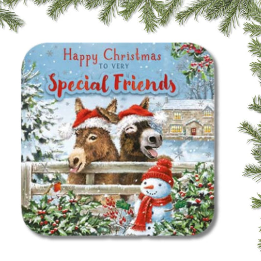 Special Friends Christmas Card - Two Horses