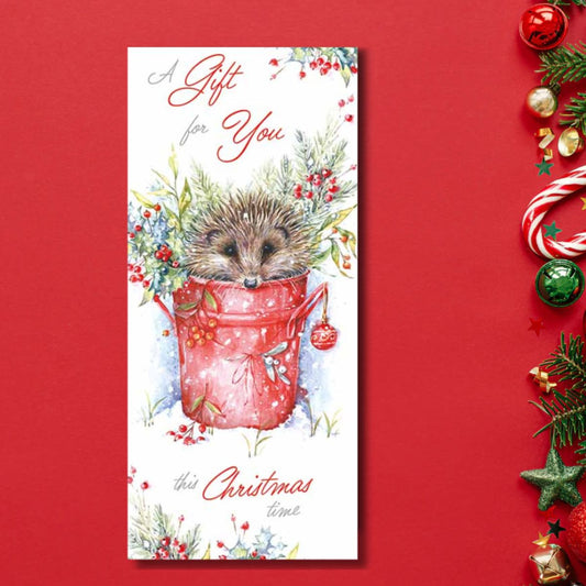 Money Wallet Christmas - Hedgehog Watering Can