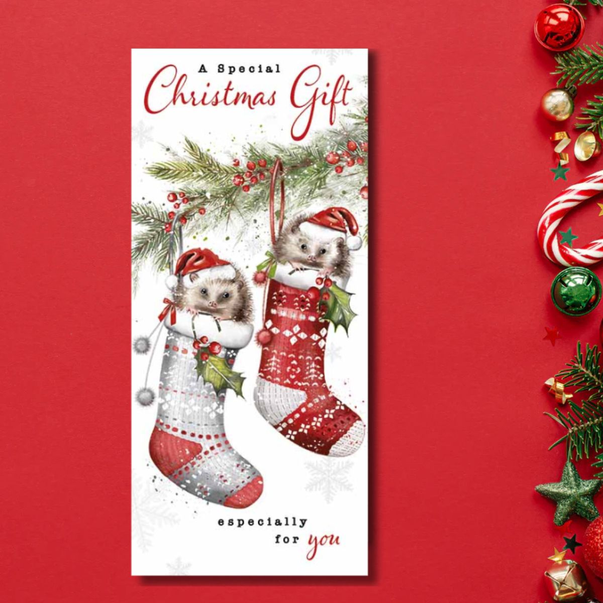 Money Wallet Christmas - Hedgehog Stockings