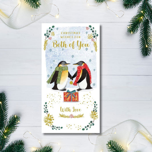 Both Of You Christmas Card - Penguin Pair