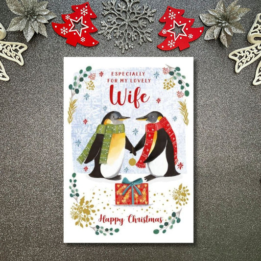 Wife Christmas Card - Penguin Partners