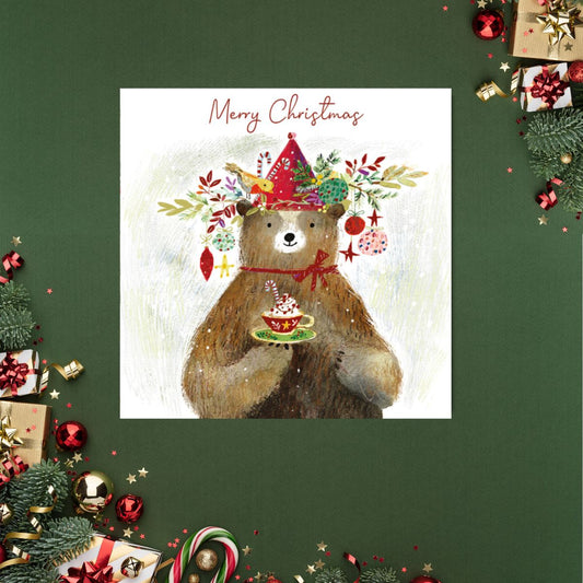 Charity Christmas Cards - 5 x Party Bear