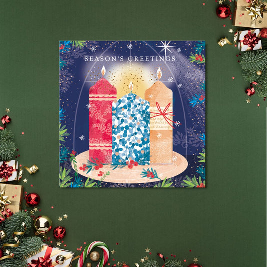 Charity Christmas Cards - 5 x Three Candles