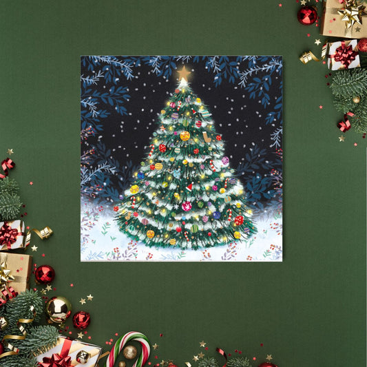 Charity Christmas Cards - 5 x Tree & Baubles