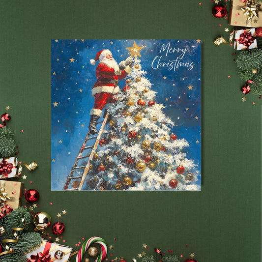 Charity Christmas Cards - 5 x Star On The Tree