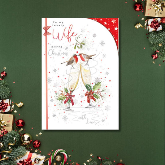 Wife Christmas Card - Red Robin Flutes