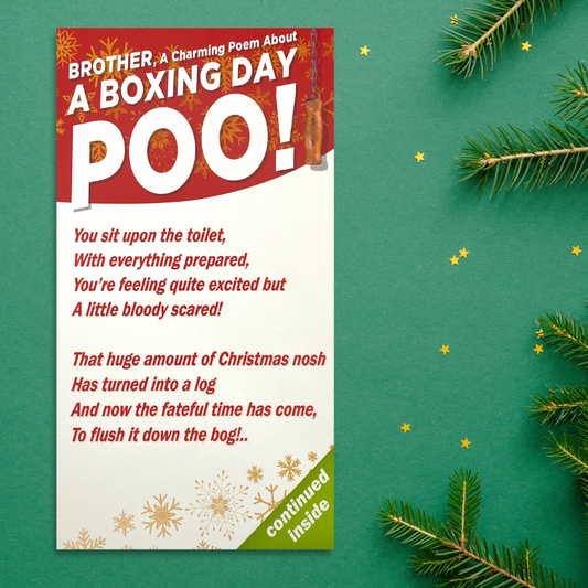 Christmas Card Brother - Face Ache Boxing Day Poo!