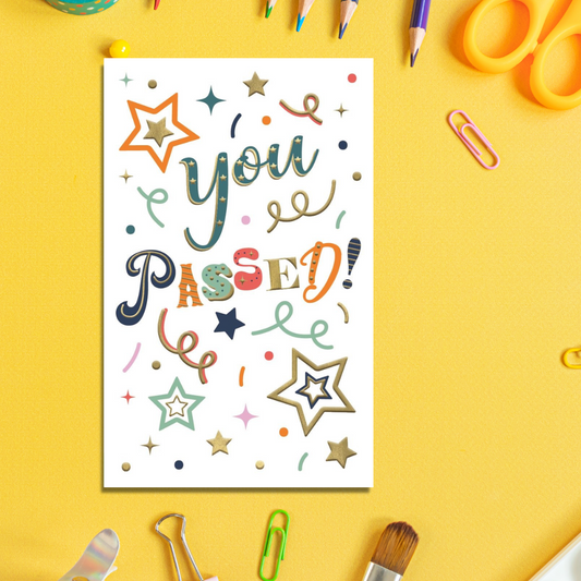 Passed Exams Card - You Passed Confetti Pop!