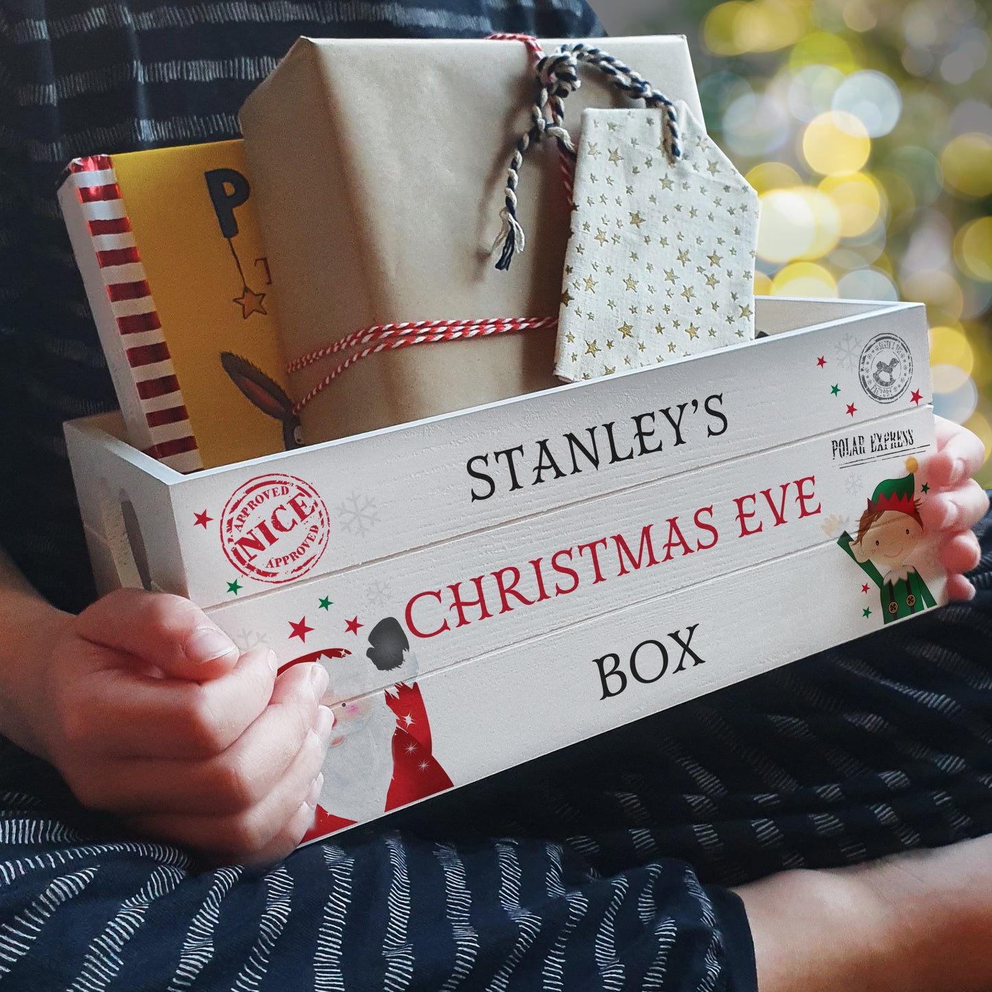 Personalised Gift - Christmas Eve Wooden Crate