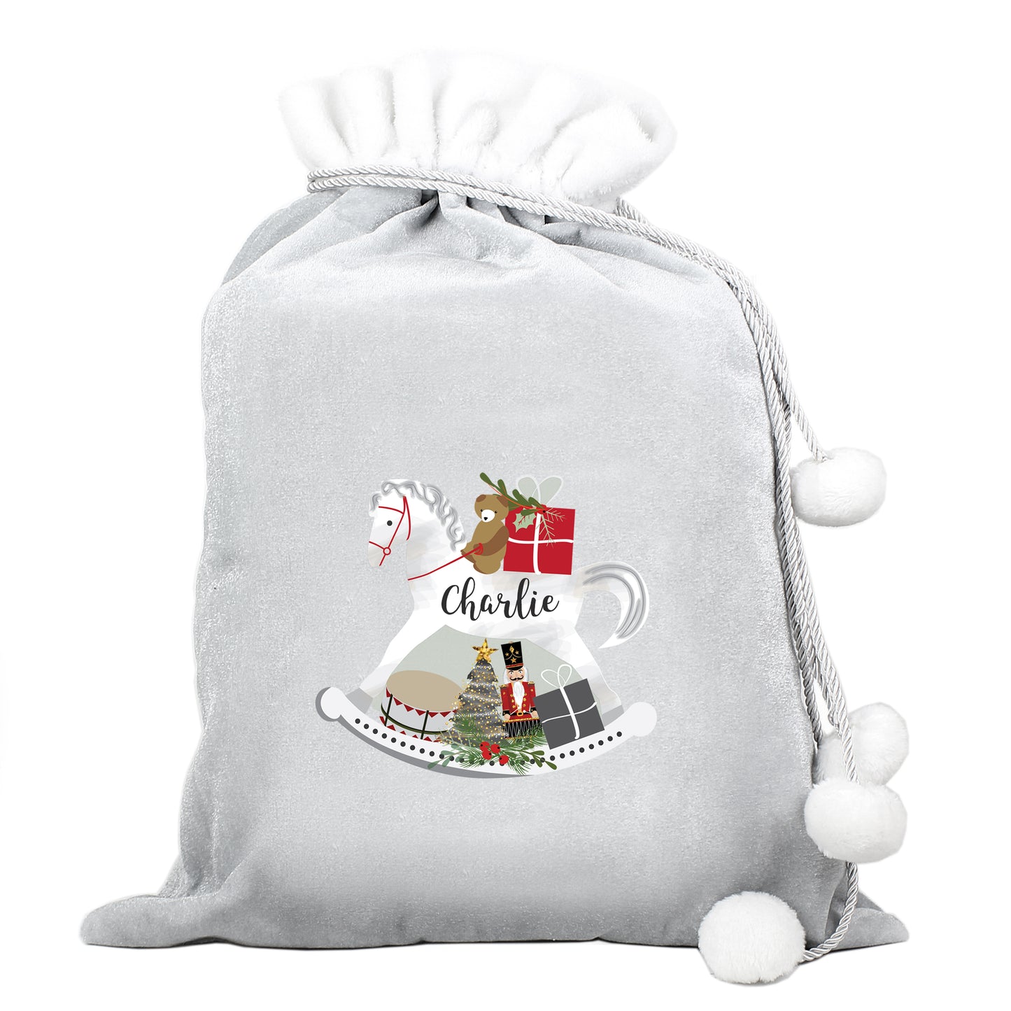 Personalised Christmas Rocking Horse Sack